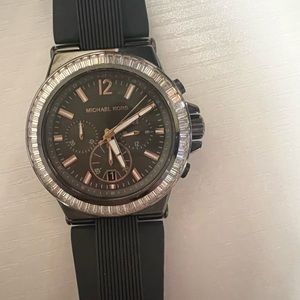 Michael Kors Oversized Dylan Pavè Watch in Gunmetal-Tone